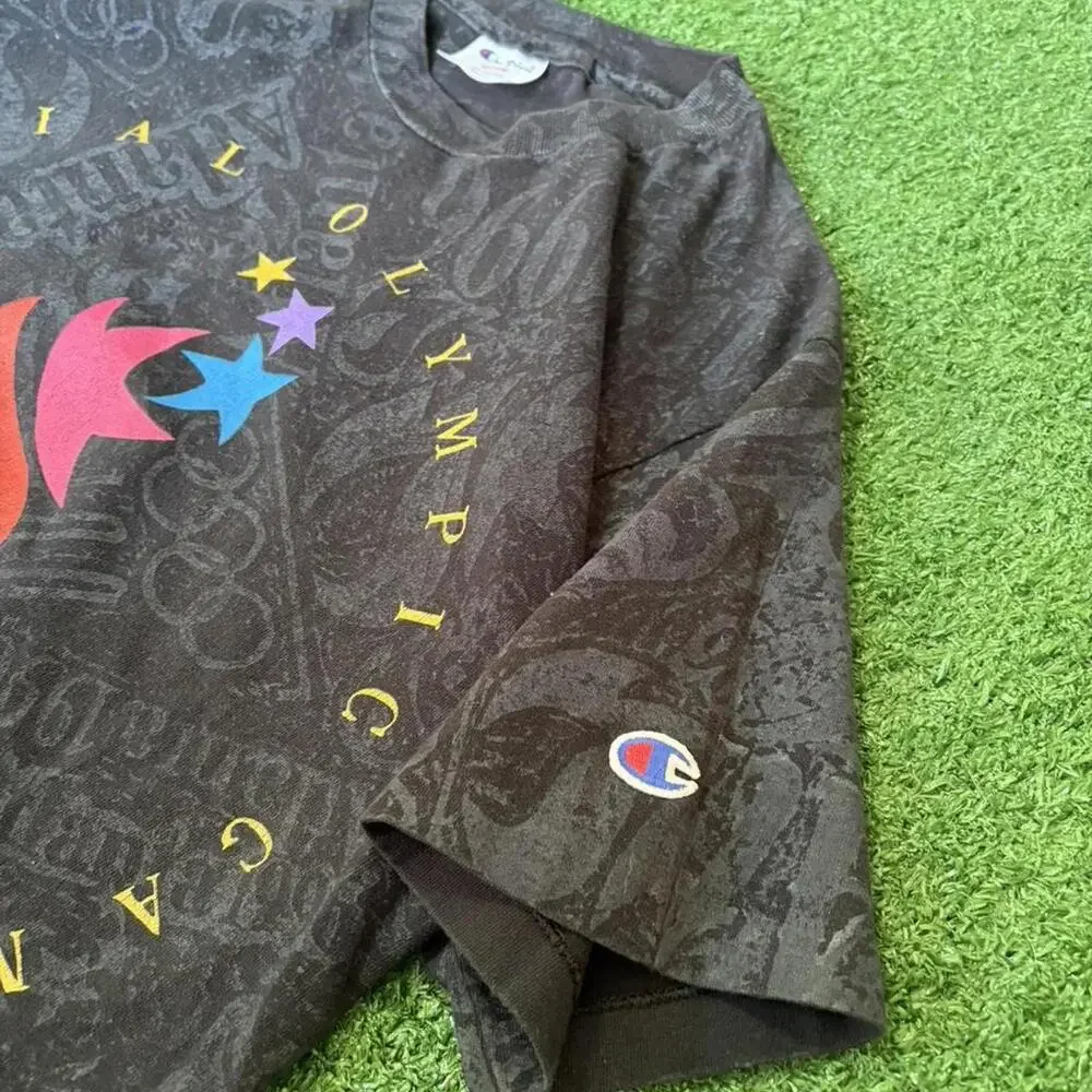 Vintage 1996 Atlanta Olympics Centennial Champion TShirt USA Made Medium 90s AOP - Picture 5 of 6